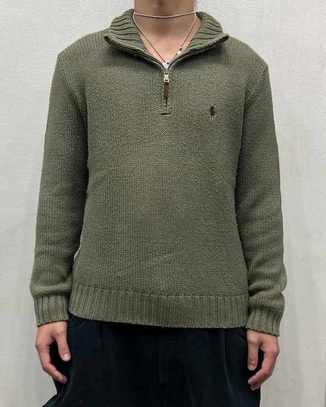 90's~00's Polo by Ralph Lauren Half Zip Cotton Knit【下北沢店】