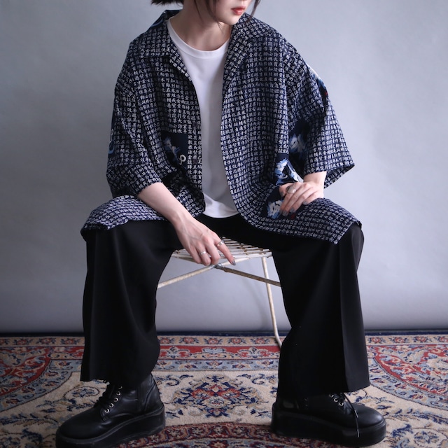 "龍×漢字" full graphic pattern loose h/s shirt