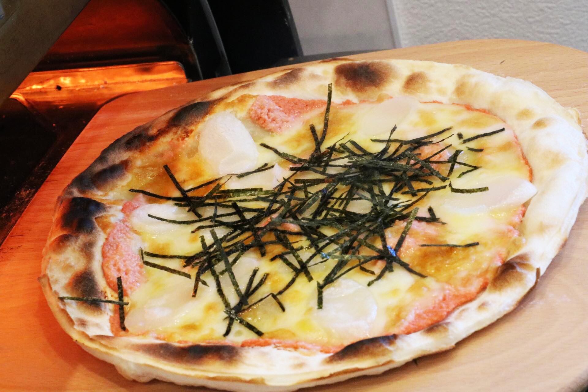 明太餅ピザ Domille 12か月のジェラート Naturale