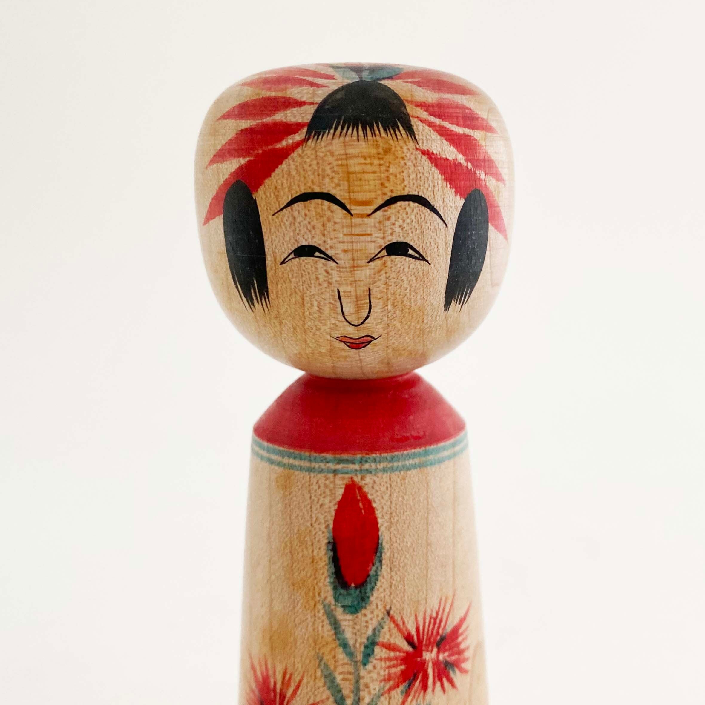 小寸こけし(肘折系 / 鈴木征一工人)なでしこ