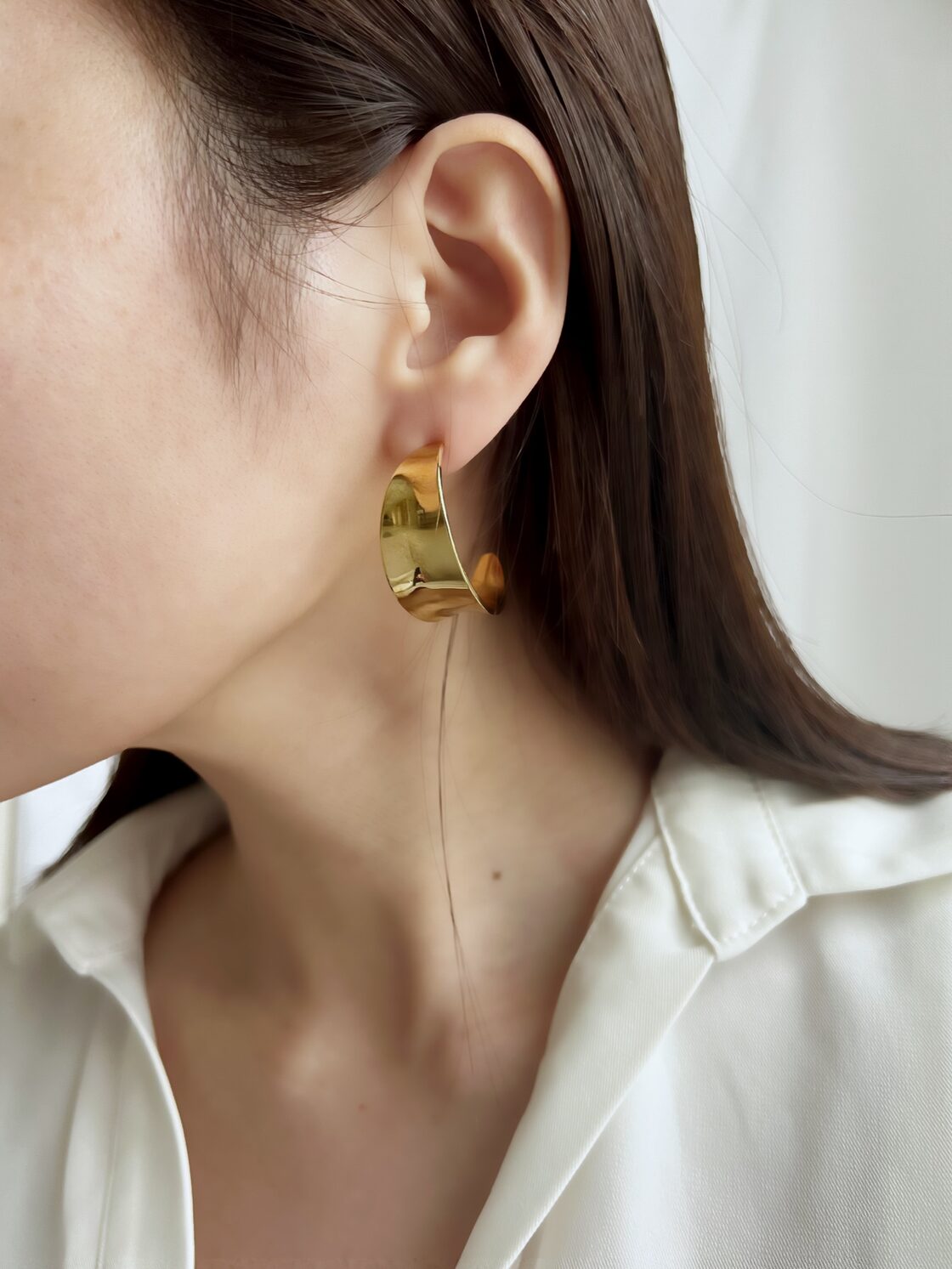 ステンレス メタルプレートカールピアス | PAY ID