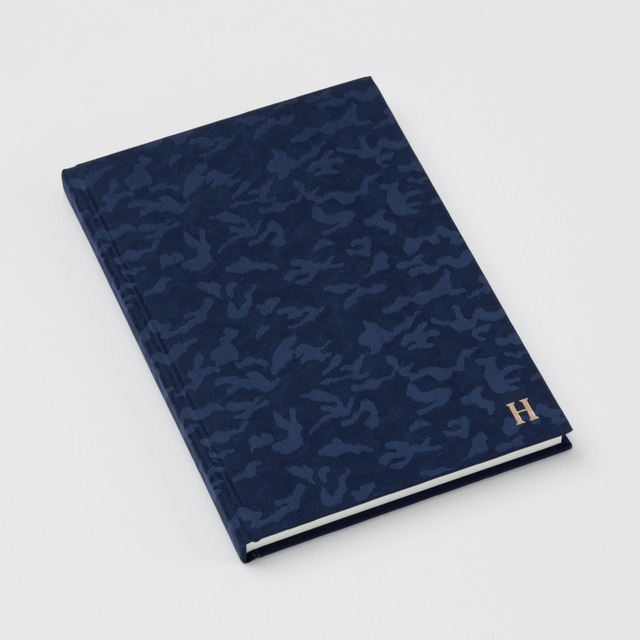 【HONcept】テキスタイルノート Micro Camouflage（迷彩） - Navy 08（ネイビー）ノート