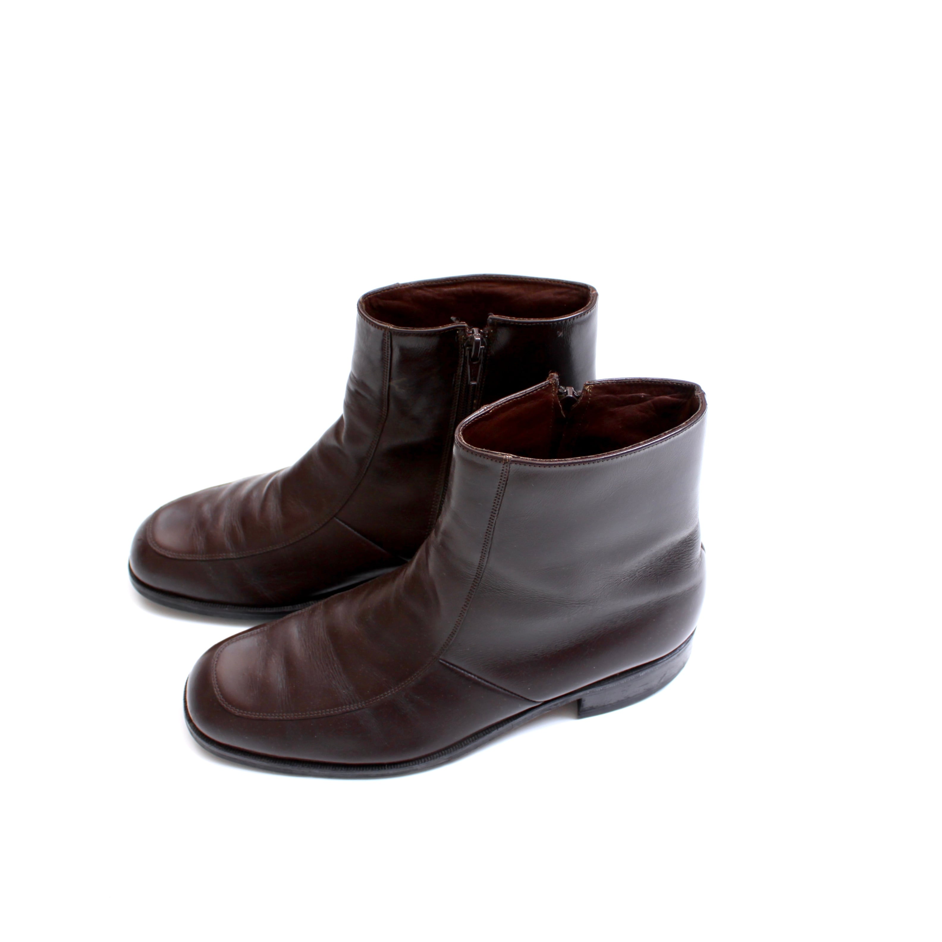 0092. florsheim sidezip leather boots フローシャイム 革靴 レザー