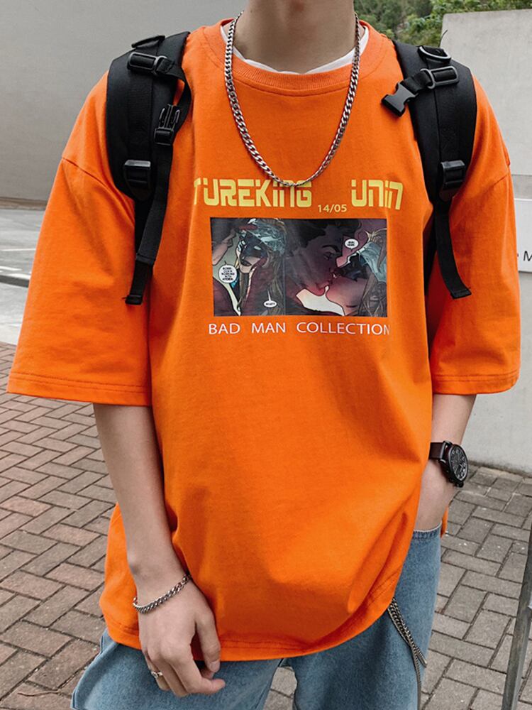 全3色 Tシャツ カットソー プリント カジュアル シンプル