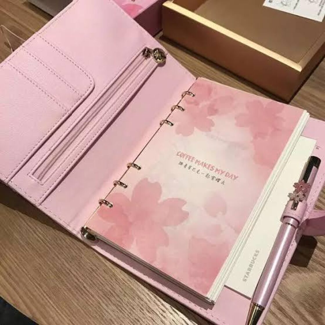 ペン付き！バインダー 桜 ノート 手帳 台湾 スターバックス 韓国 中国 