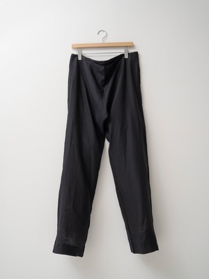 GABRIELA COLL GARMENTS　SOLBIATI FINE LINEN POCKET TROUSERS　BLACK　S12-198