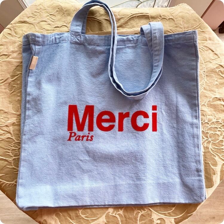 フランス直輸入】日本未発売☆数量限定 Merci cotton Tote Bag