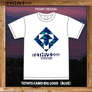 TETHYS CAMO BIG LOGO T-SHIRT〔BLUE〕