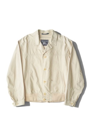 90's "Burberry's" Cotton-Nylon Open Collar Short Blouson Made in SPAIN