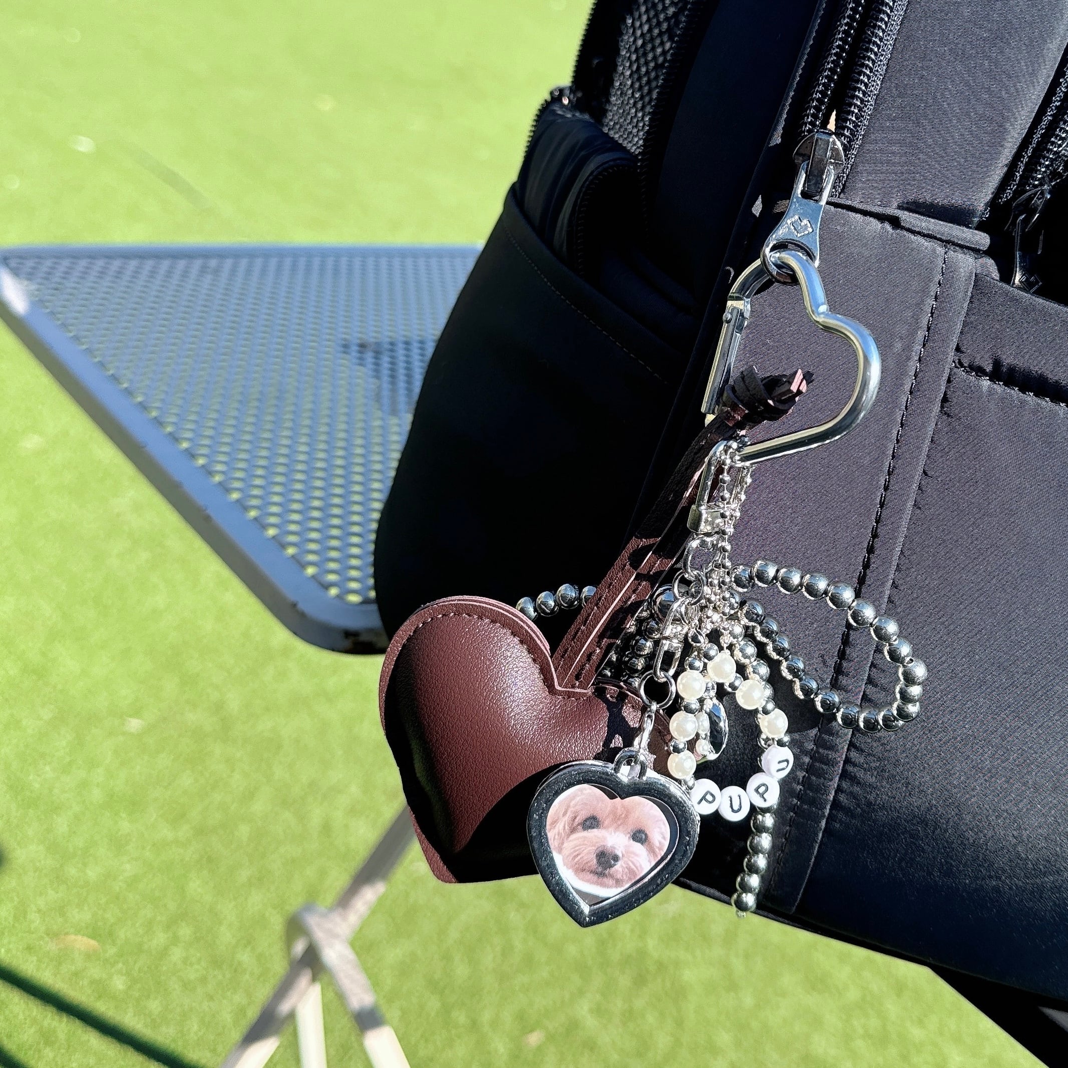 ハートのお名前バックチャーム