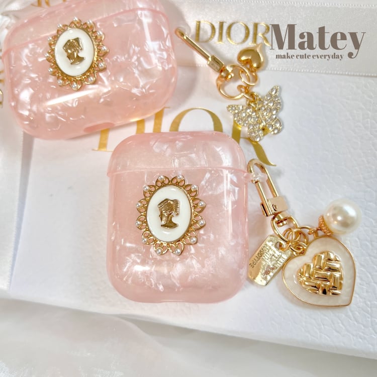Matey original♡ フレンチカメオピンクAirPodsケース | Matey