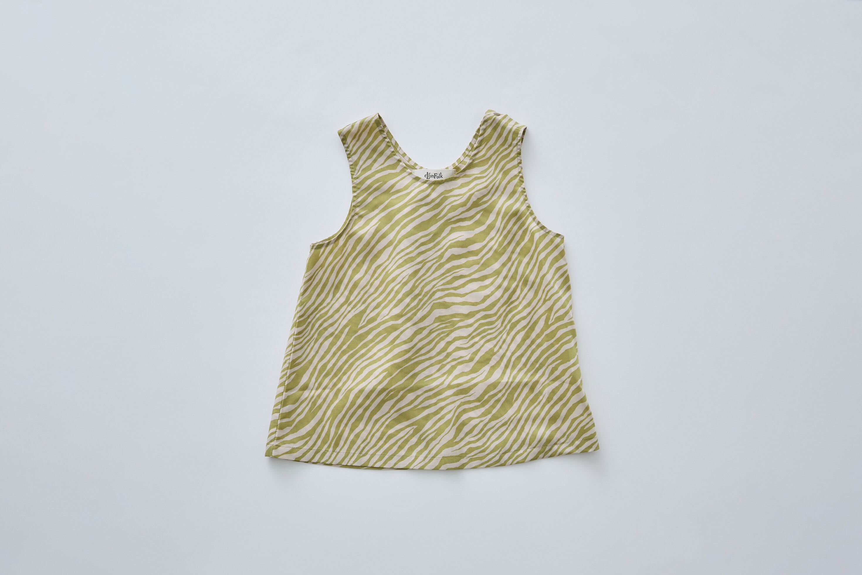 〈 eLfin Folk 25SS 〉 Zebra Tategami Tanktop "タンクブラウス" / elf-251F51 / 95-125cm / yellow green