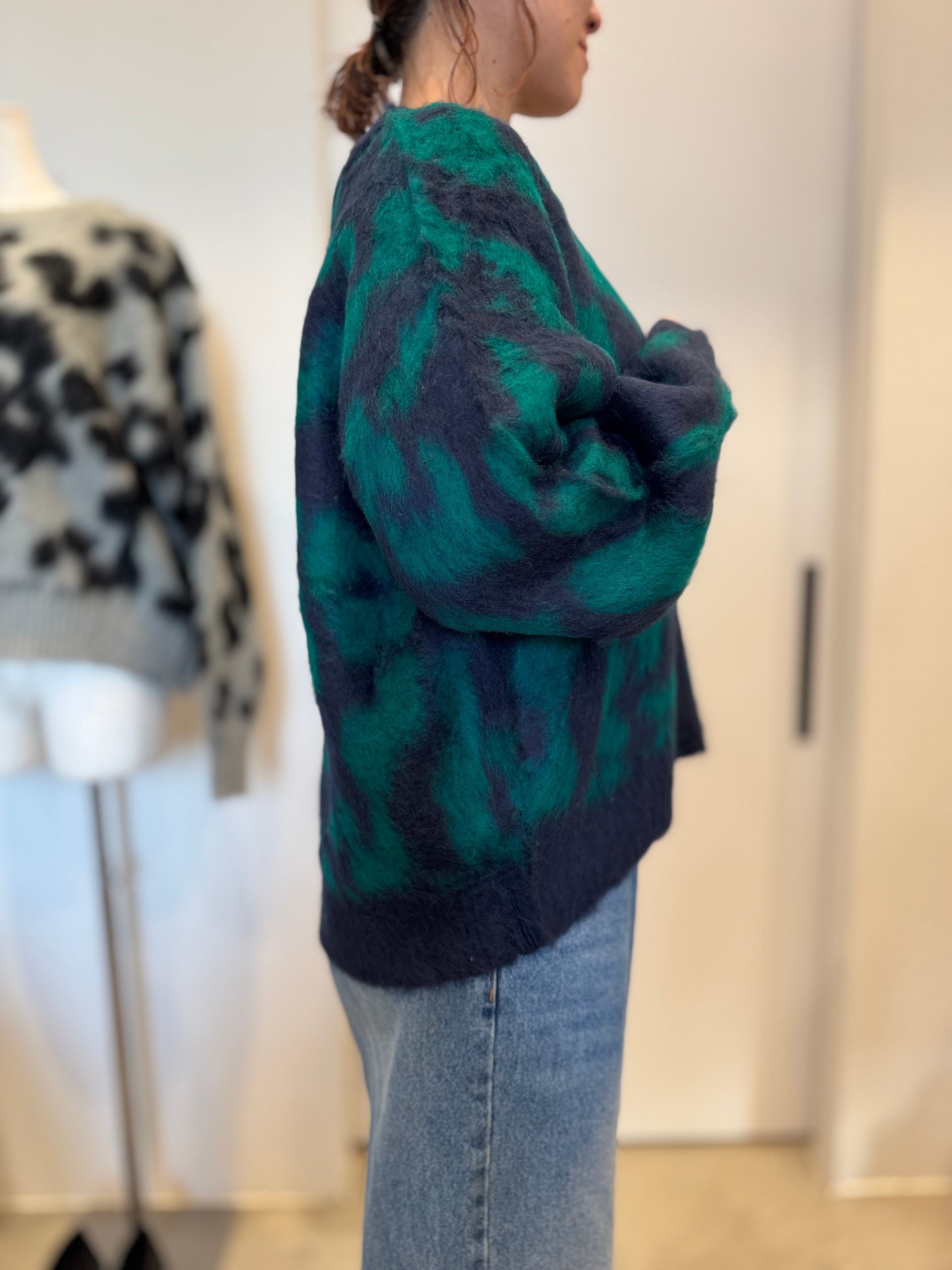 【SELECT】レオパード柄ニットプルオーバー