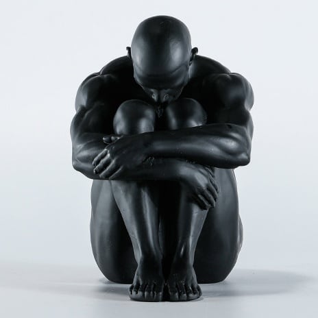 マットブラック 人間型置物 約30cm マットブラック 人間型置物 約30cm マットブラック 人間型置物 約30cm