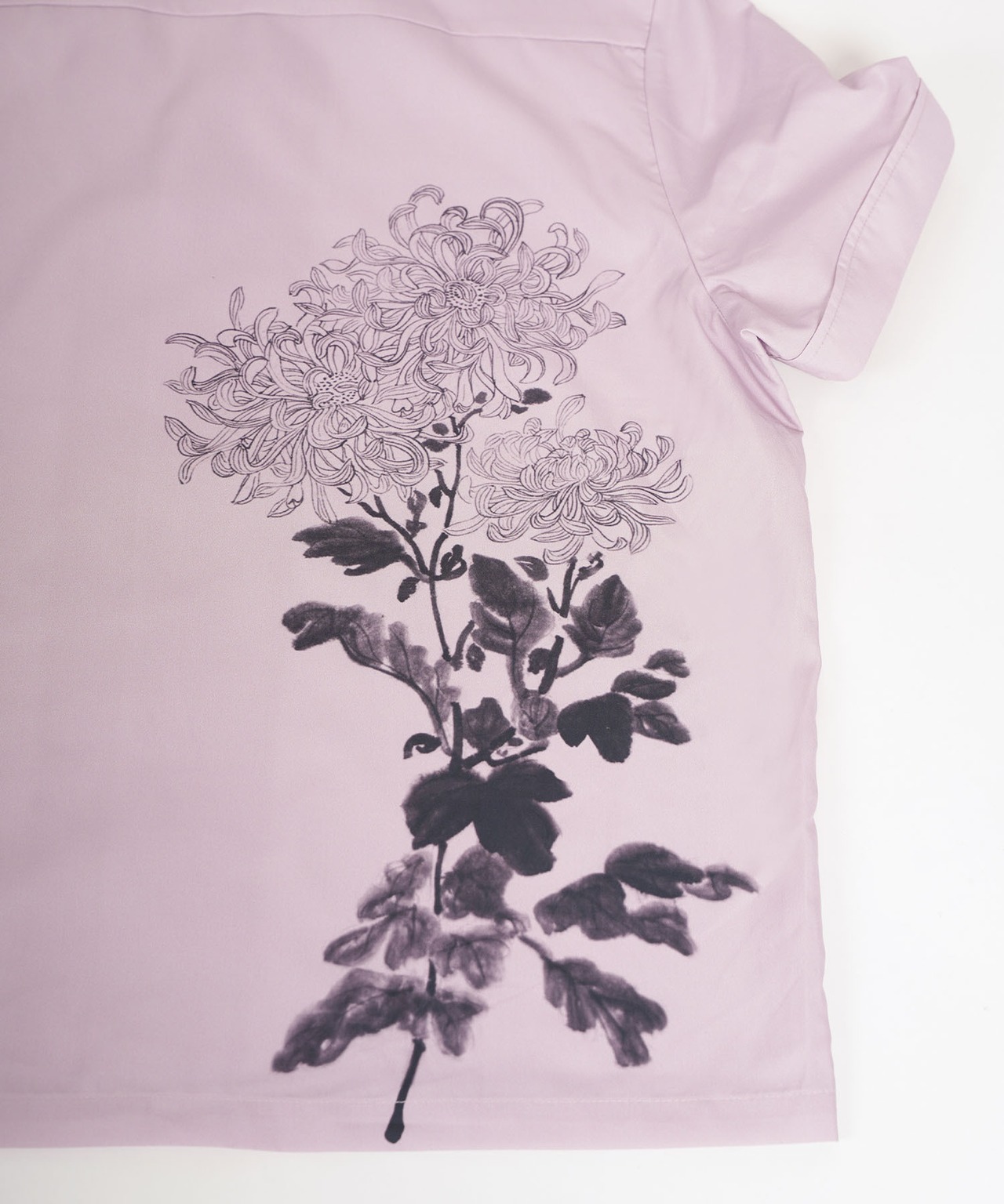 Flower back print shirt［HSS002］