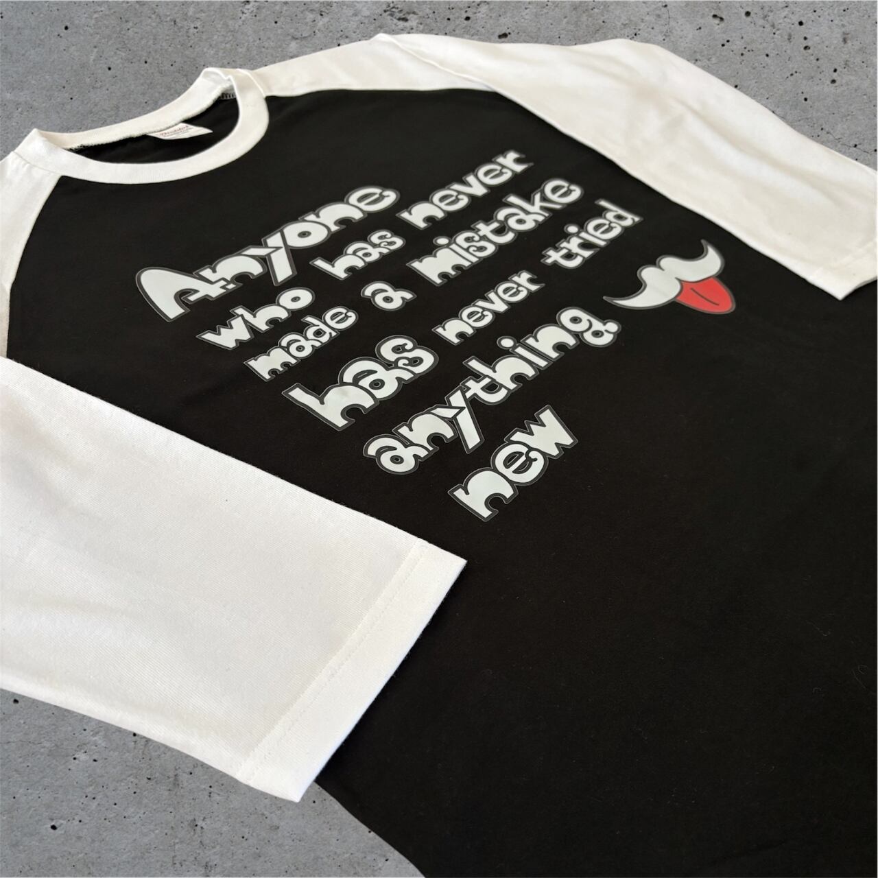 DHD(C)020【ラグランスリーブ（ブラック）　アインシュタインⅠ】