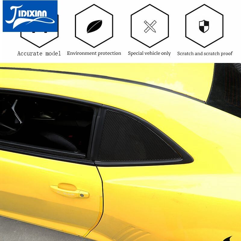 Soft Carbon Fiber Car Rear Triangle Window decoration Cover Cover Caver