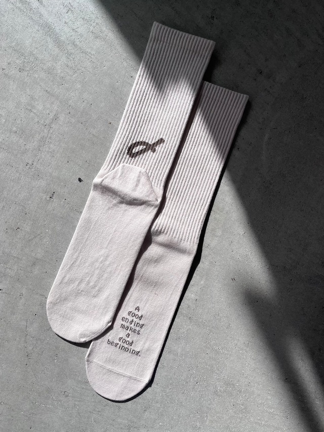 〆 / 【Free size】good ending socks / milk tea ・black