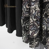 社交ダンス 衣装 スタンダード スカート レッスンウェア 女性用 レディース オールシーズン 黒 ICHIOKU イチオク ブラック系 ラインストーン 着心地抜群 おしゃれ トレンド デザイン おすすめ 講習会 パーティー用 フレアスカート ドレス スポーツ