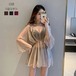 レディース 水着 3点セット 上下 セパレート 女性 水泳パンツー+水泳パンツ+メッ