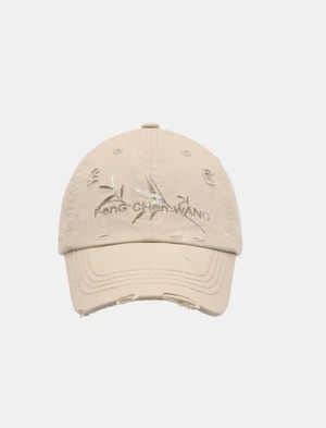 【26SS】Feng Chen Wang フェンチェンワン / KHAKI BAMBOO EMBROIDERY BASEBALL CAP