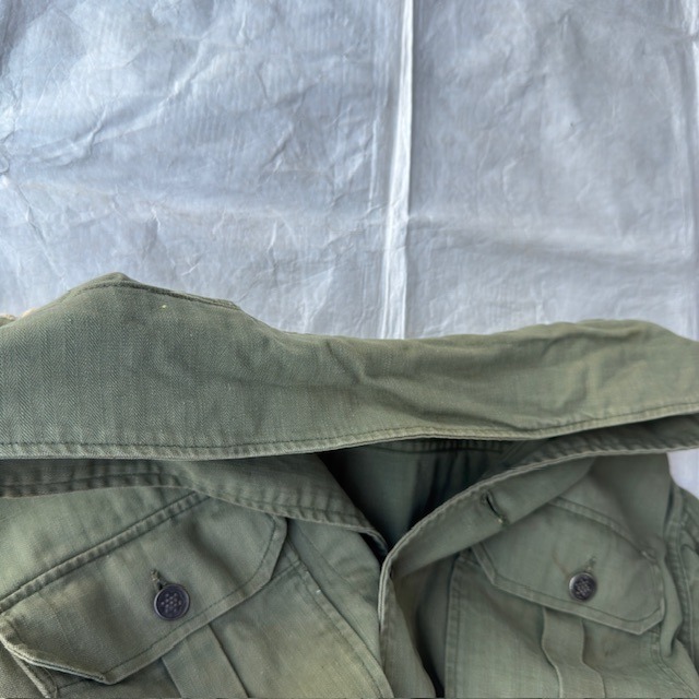 US Army M-41 HBT Shirt Jacket 46R 40s 画像17