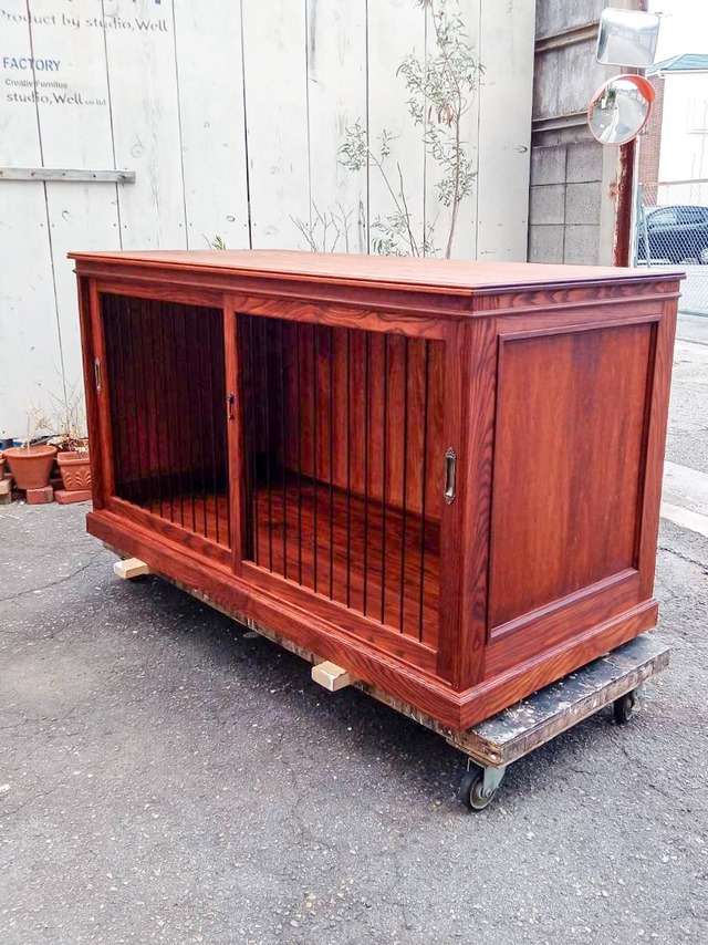 オーダーメイドドッグゲージ 1方柵・室内用犬小屋 (おしゃれな室内用ドッグハウス)W1500