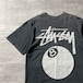 STUSSY / fade 8ball print T-shirt size M