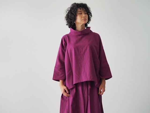 《ブーゲンビリア》ふわっと起毛コットン/ポンチョ風トップス