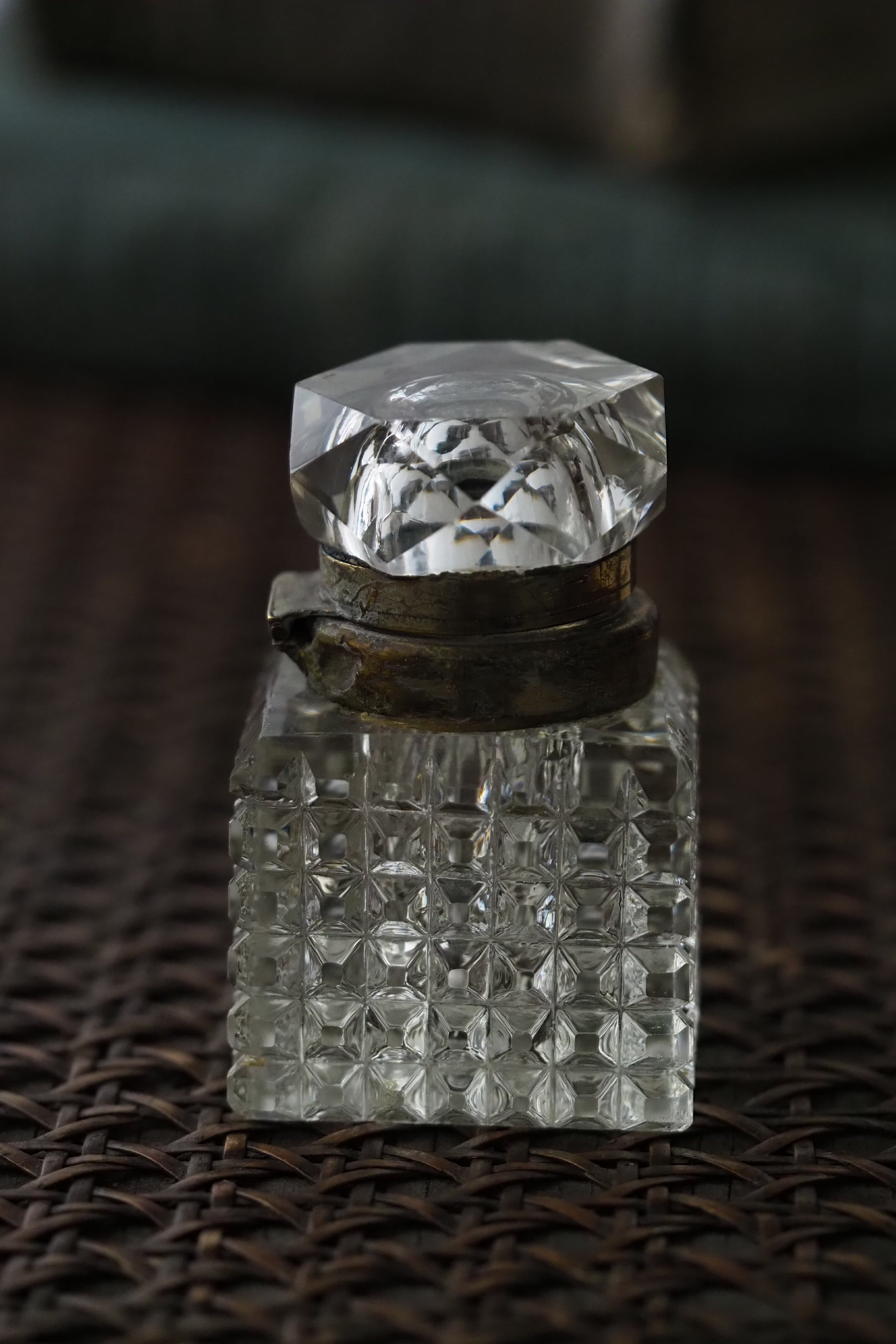 カットガラスインクボトル-antique glass ink bottle | アンティーク