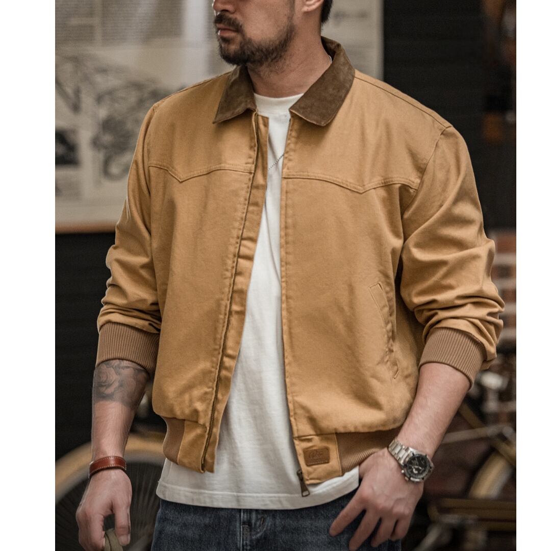 リブニットスタンドカラージャケット 3XLまで対応 A18690