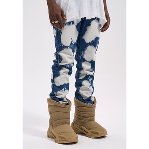 【DRIP1343】D/B Whitewashed Straight Denim