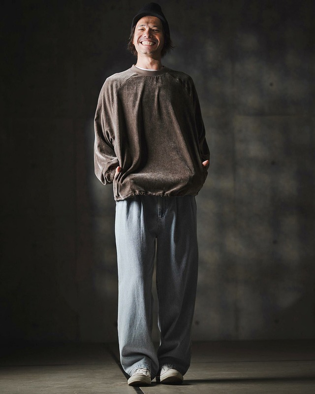 【GLIMCLAP】ベロアファブリック プルオーバー　(19-015-gla-cf)