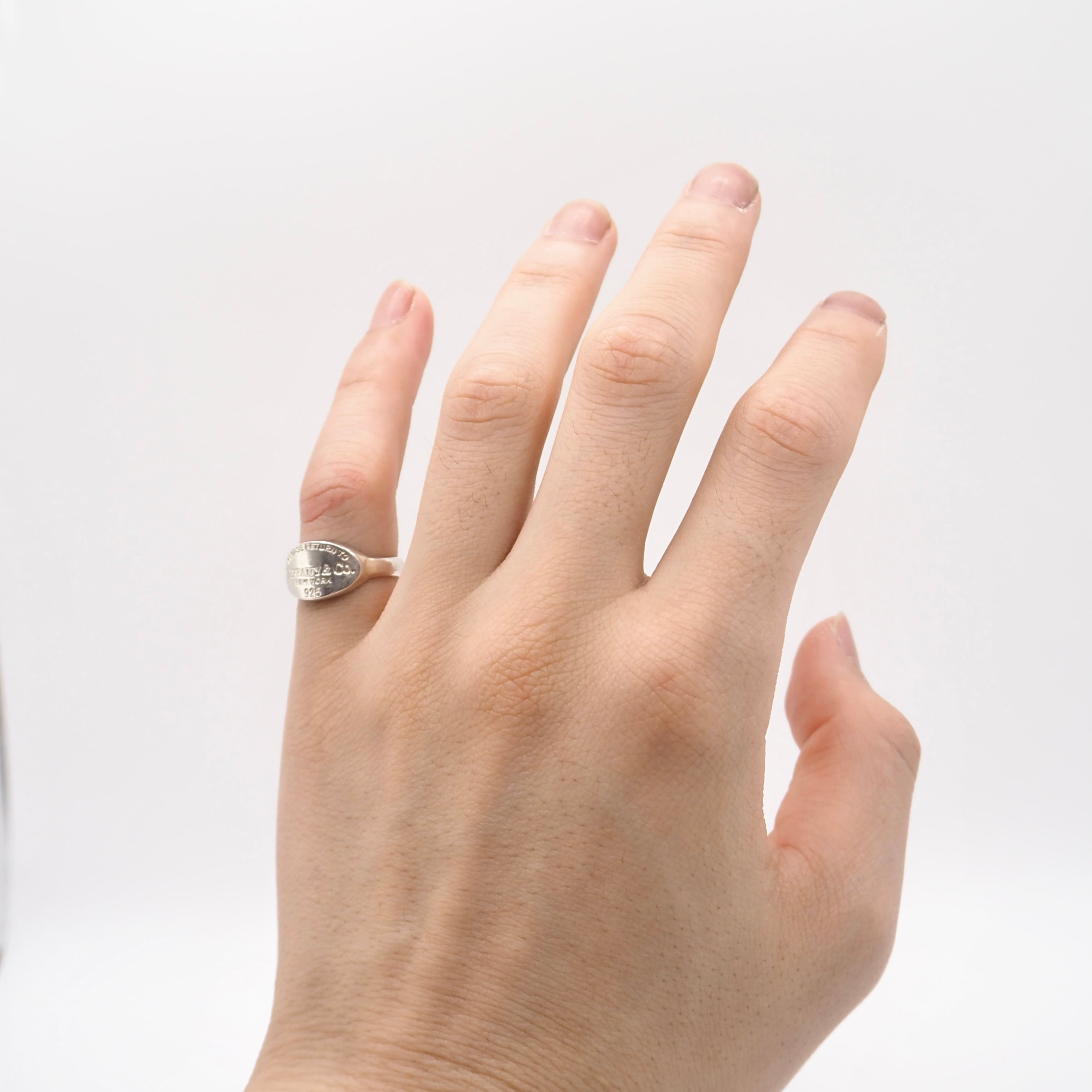 Tiffany&Co. 約9号 リターントゥオーバルリング シルバー925