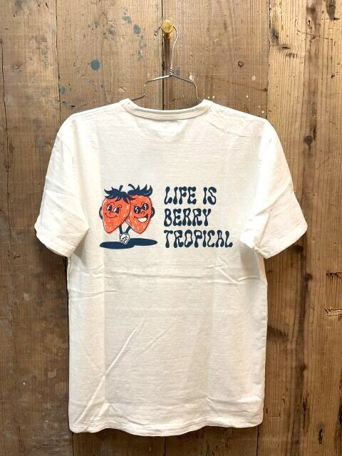 free rage Recycle Cotton S/S Tee Berry Tropical (フリーレイジ