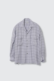 【YOKE】Modal Plaid Open Collar Shirt