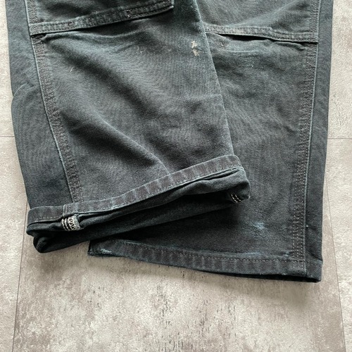 USA生地製 ブラック ダブルニー Carhartt EB136 BLK w30 詳細写真6