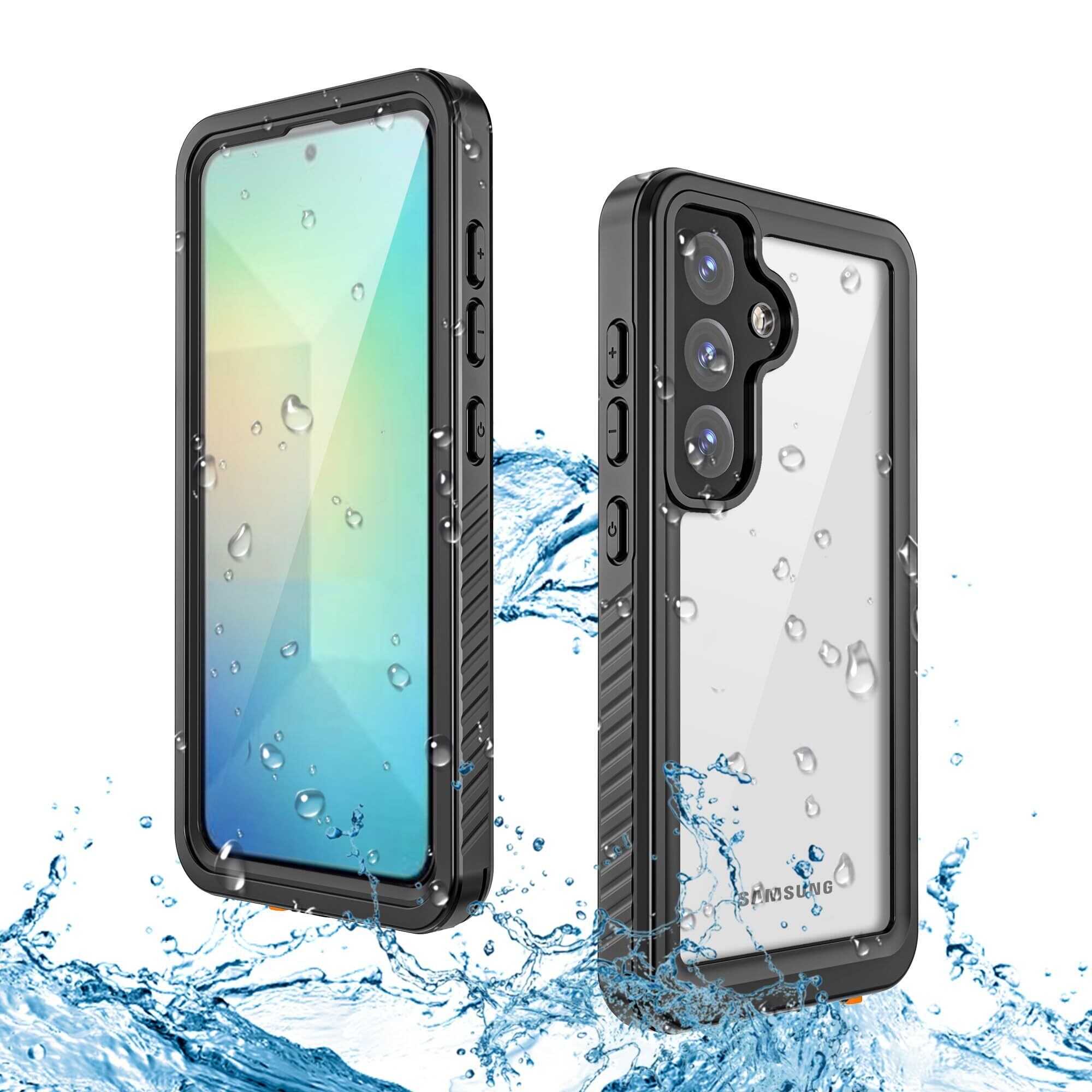 【在庫処分】Kawasina Galaxy S25 用 ケース 防水 SC-51F SCG31 耐衝撃 両面 360 全面保護 SM-S931Q SM-S931Z ギャラクシー s25 フルカバー 米軍MIL規格取得 防雪 防塵 滑り止め ブラック