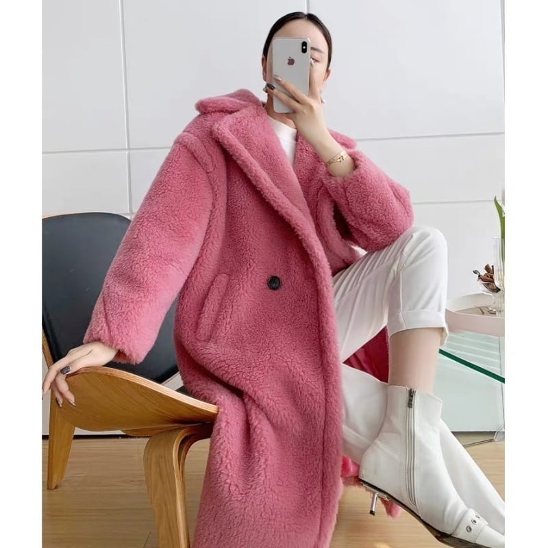 全8色/Alpaca wool boa long coat B3414 | Mbeaute