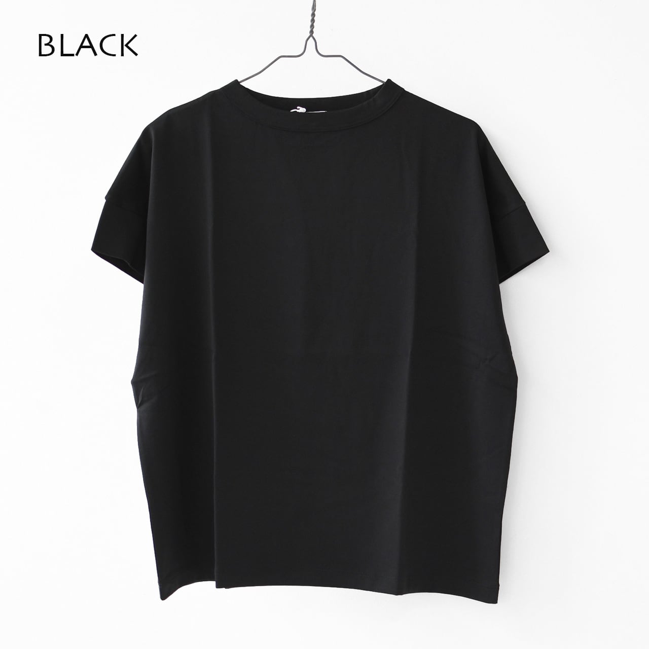 Handvaerk [ハンドバーク] W 60/2 BOTTLE NECK S/S T-SHIRT SOLID