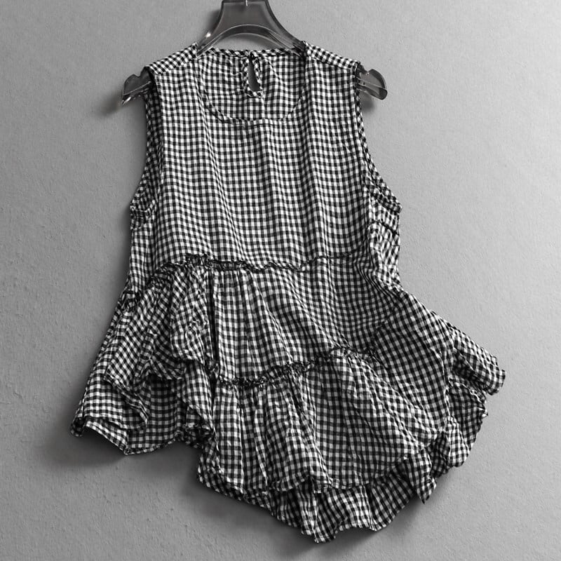 Tiered Ruffle Sleeveless Blouse TO0977