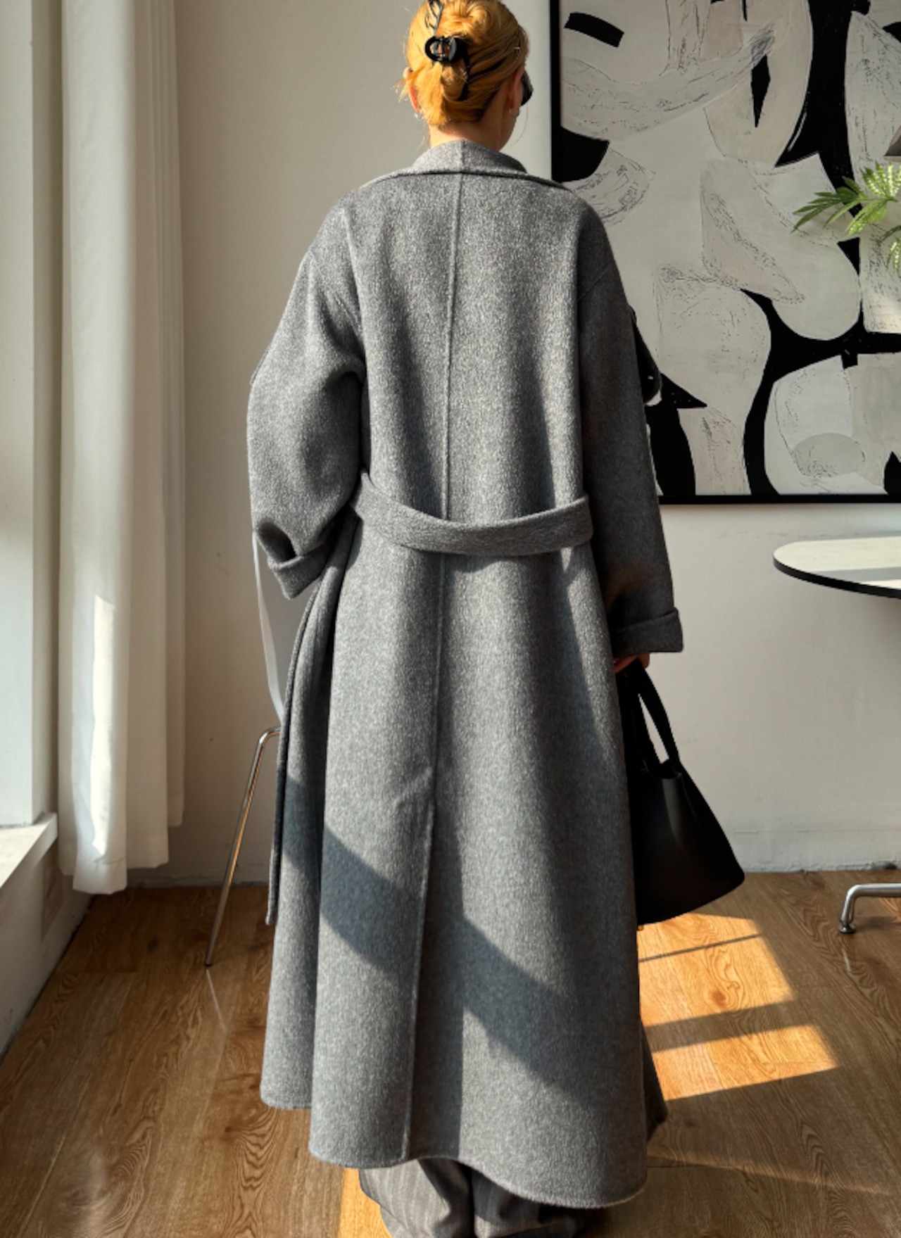 ダブルフェイスウールロングコート