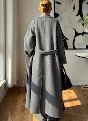 ダブルフェイスウールロングコート