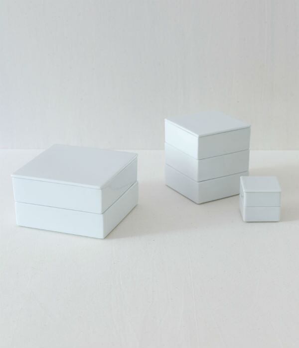 白磁のお重 大 3段 | 堀江陶器