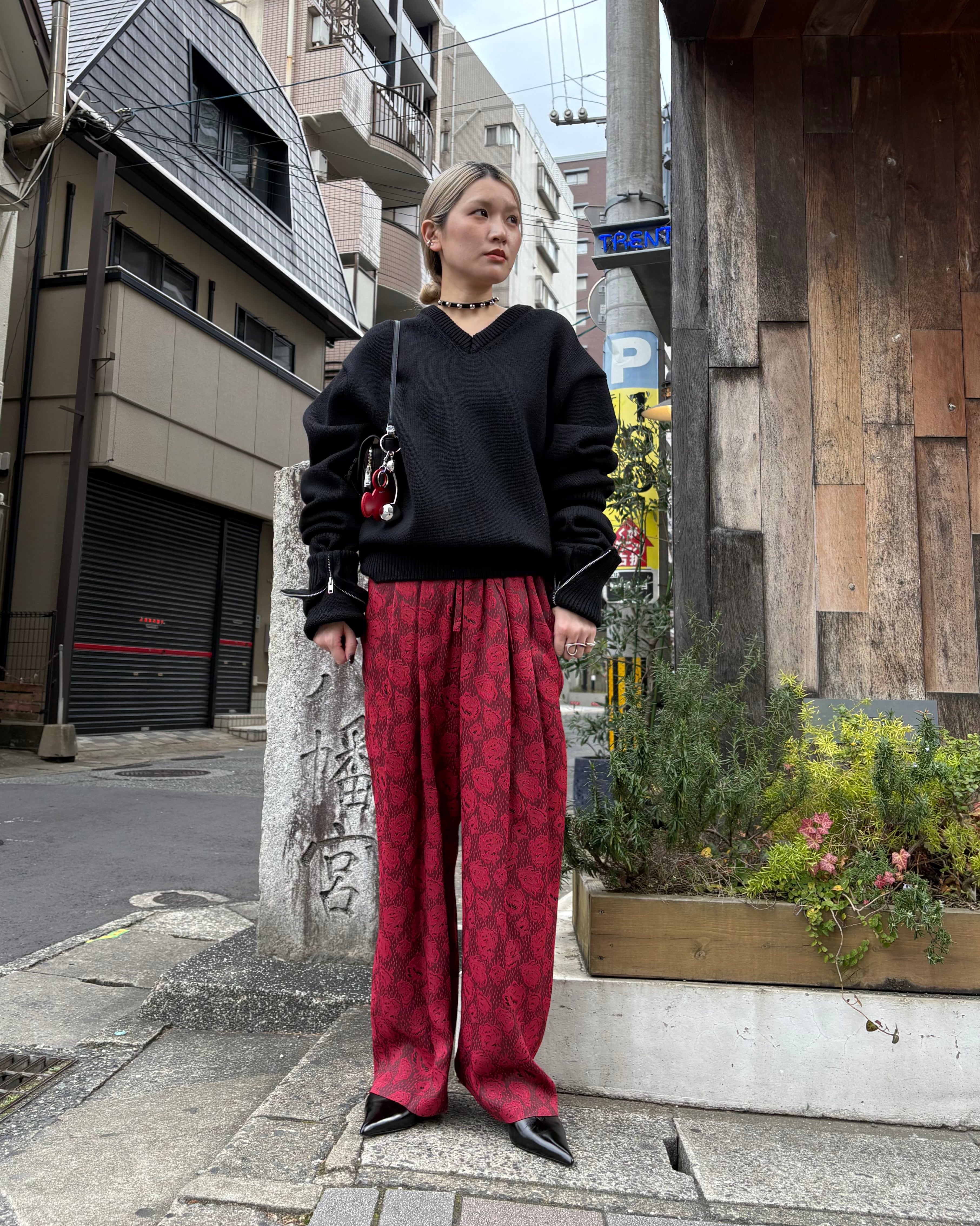 25AW】FUMIE TANAKA フミエタナカ / flower jq pa / ジャガードパンツ