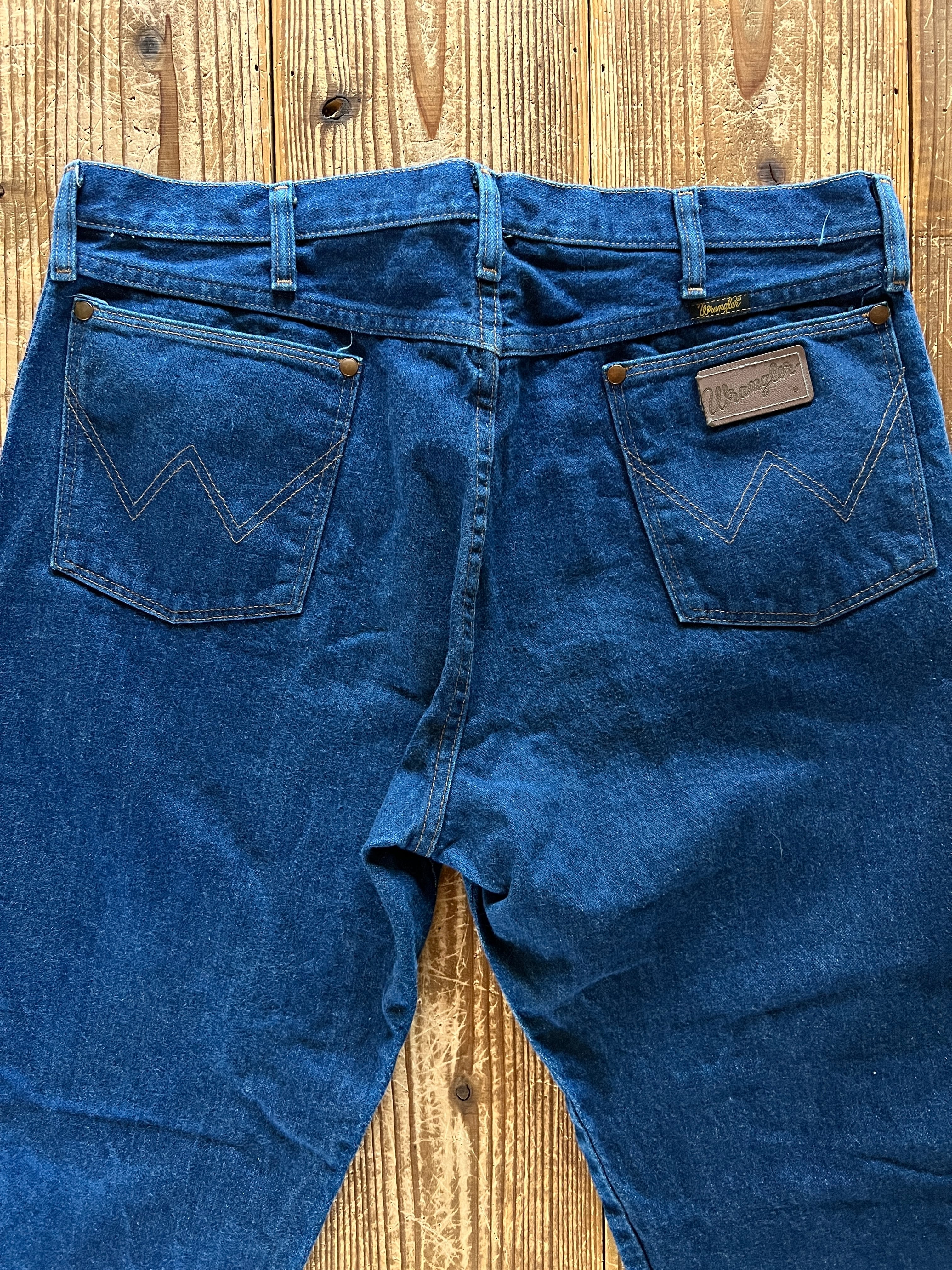 80's〜 Wrangler 13MWZPW デニムパンツ 濃紺 実寸(38.5×28.5) USA製