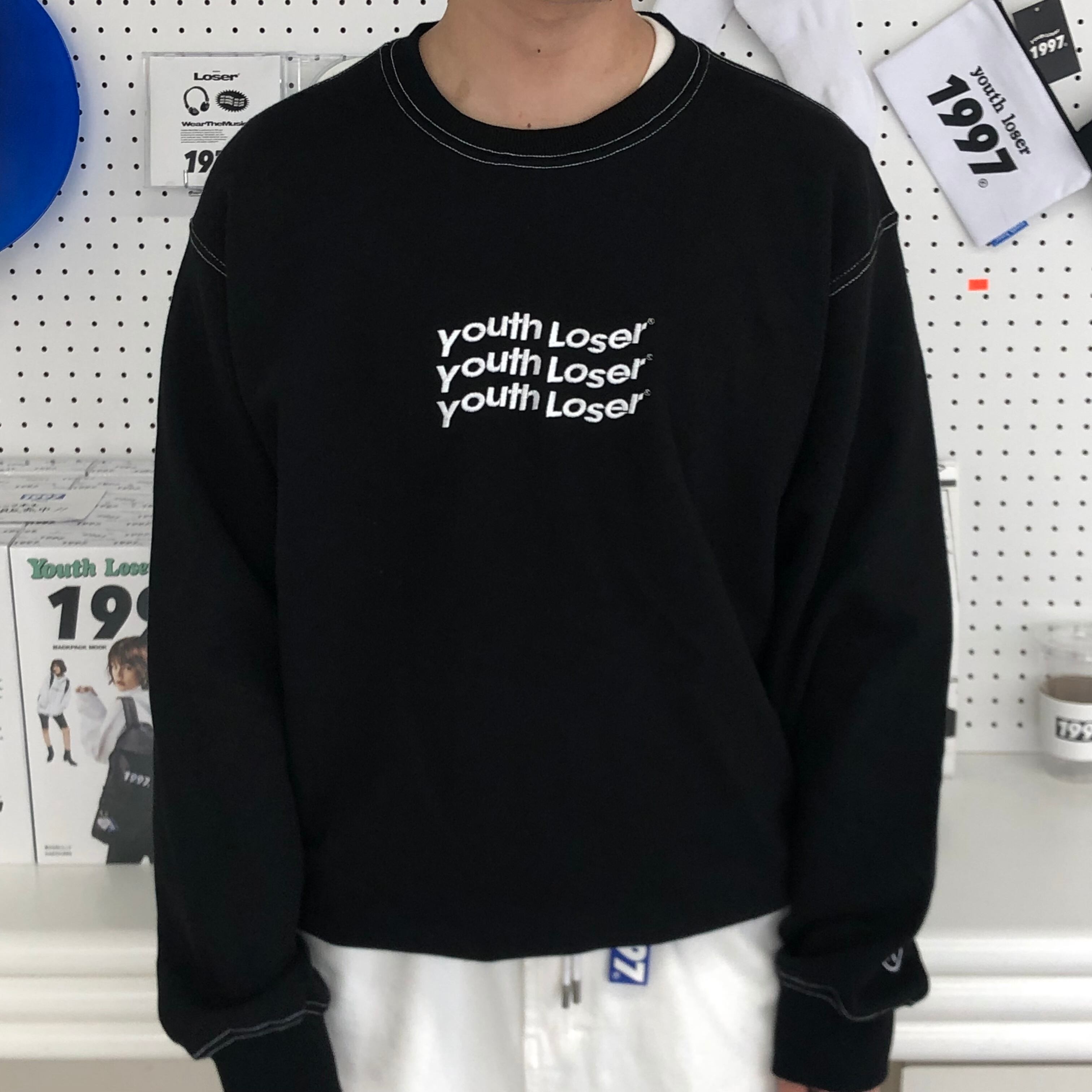 BLACK STITCH SWEAT | YOUTH LOSER