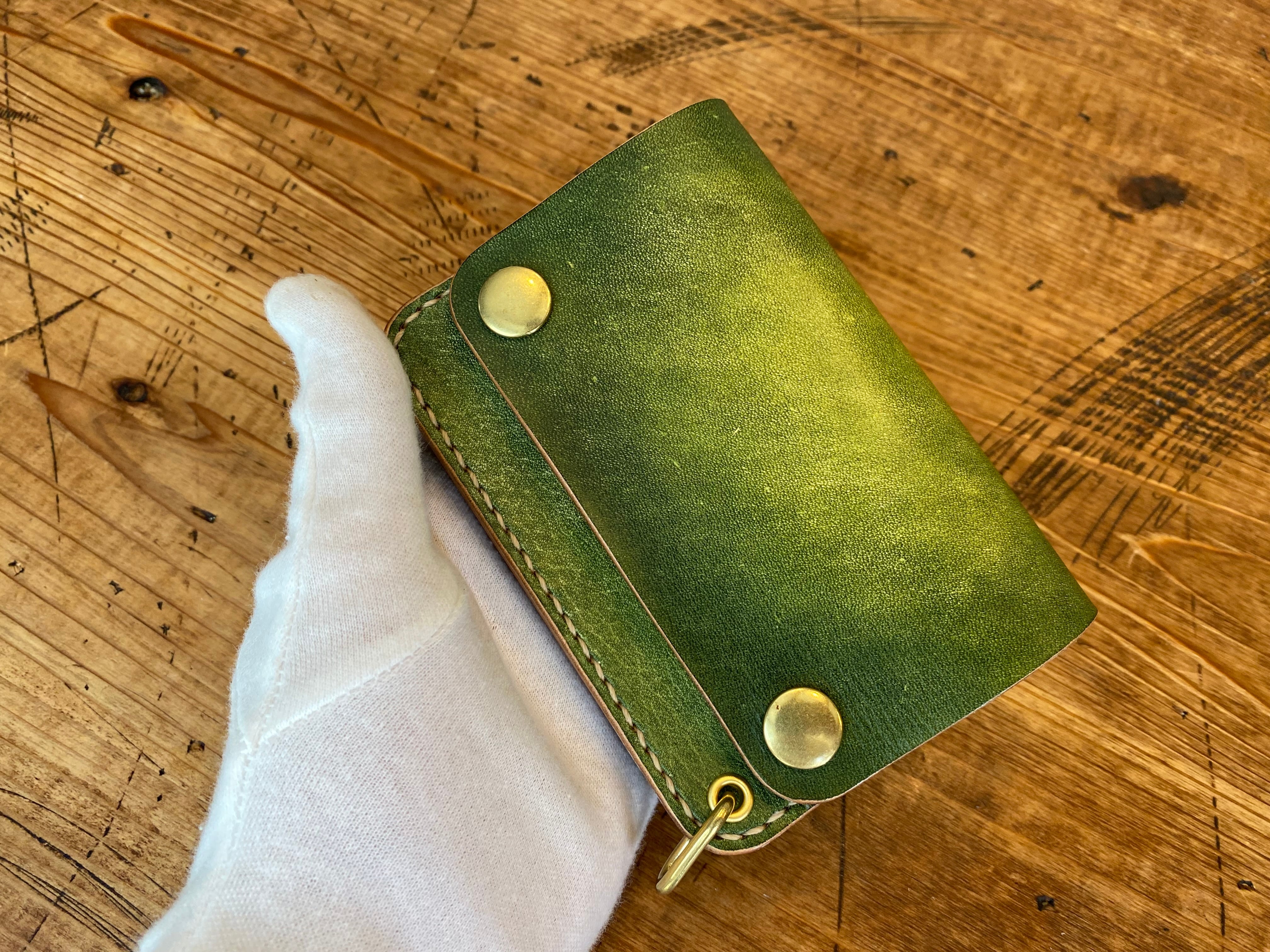 トラッカーウォレット ミニ グリーン 緑 財布 | ashitae