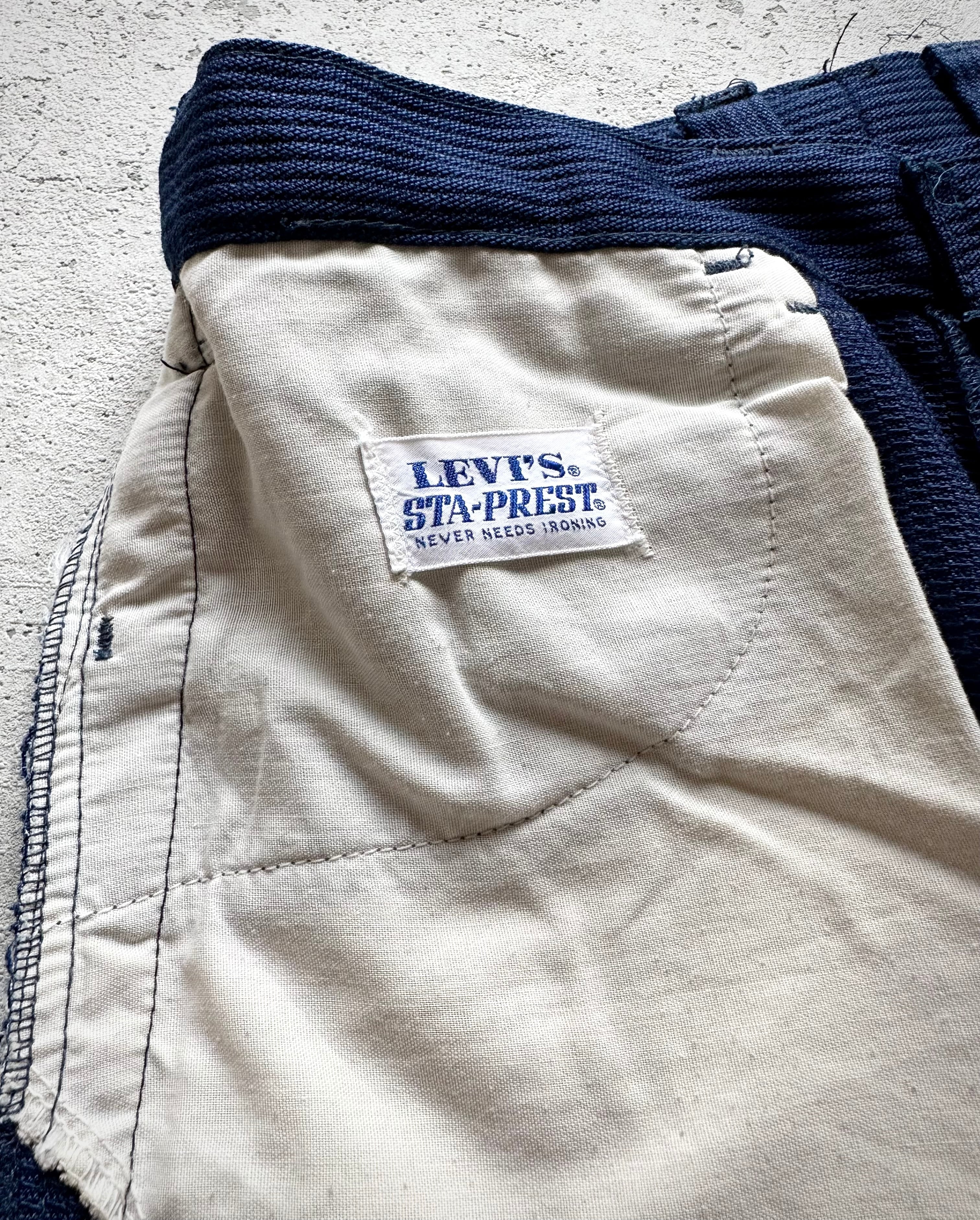 60s-70s “ LEVI'S ” Big-E STA-PREST JQD STRIPE OLD VINTAGE 60s-70s “ LEVI'S ” Big-E STA-PREST JQD STRIPE OLD VINTAGE