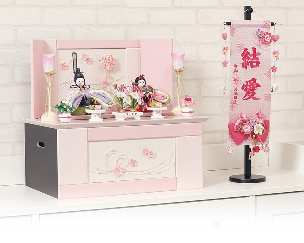 雛人形 おさな雛ころん 桃 ひな人形 人形のはなふさ